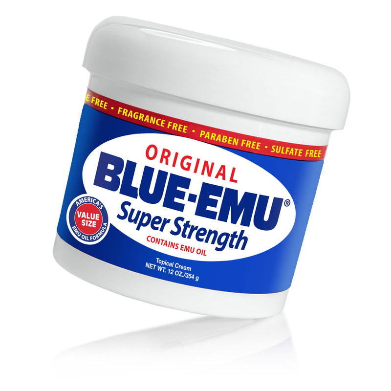 BLUE-EMU Original Super Strength Cream, Daily Muscle & Joint Support, 12 oz | Supports healthy muscles and joints with glucosamine & MSM. Safe to use daily on arms, legs, back, hips, knees, and more.