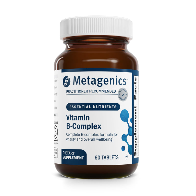 Metagenics Vitamin B-Complex Active B6 & B12 with Folate, 60 Tablets | Active B6 and B12 Vitamins with Folate, Supports Energy Metabolism, Stress Response and Nervous System Health, Gluten-Free Unflavored 60 Count (Pack of 1)