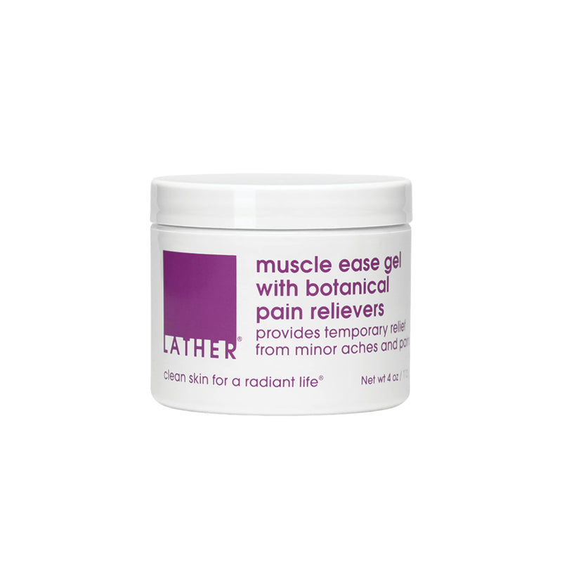 LATHER Muscle Pain Relief Gel - Muscle Therapy to Aid Muscle Soreness - Fast Acting Gel with Menthol Helps Ease Back Pain Relief, Neck Pain Relief, Knee Pain Relief, Lower Back Pain Relief - 4 Oz