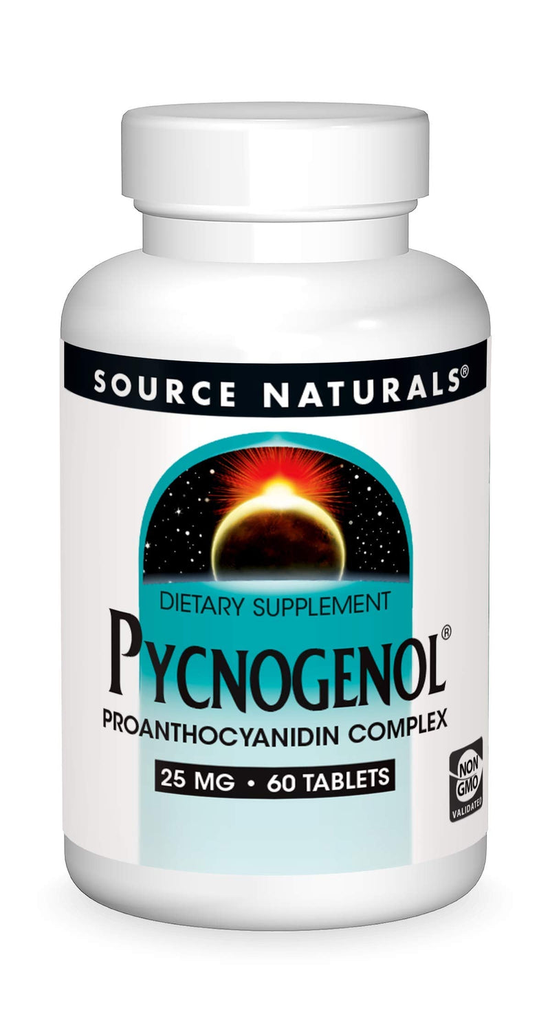 [Australia] - Source Naturals Pycnogenol 25 mg Proanthocyanidin Complex - 60 Tablets 60 Count (Pack of 1) 