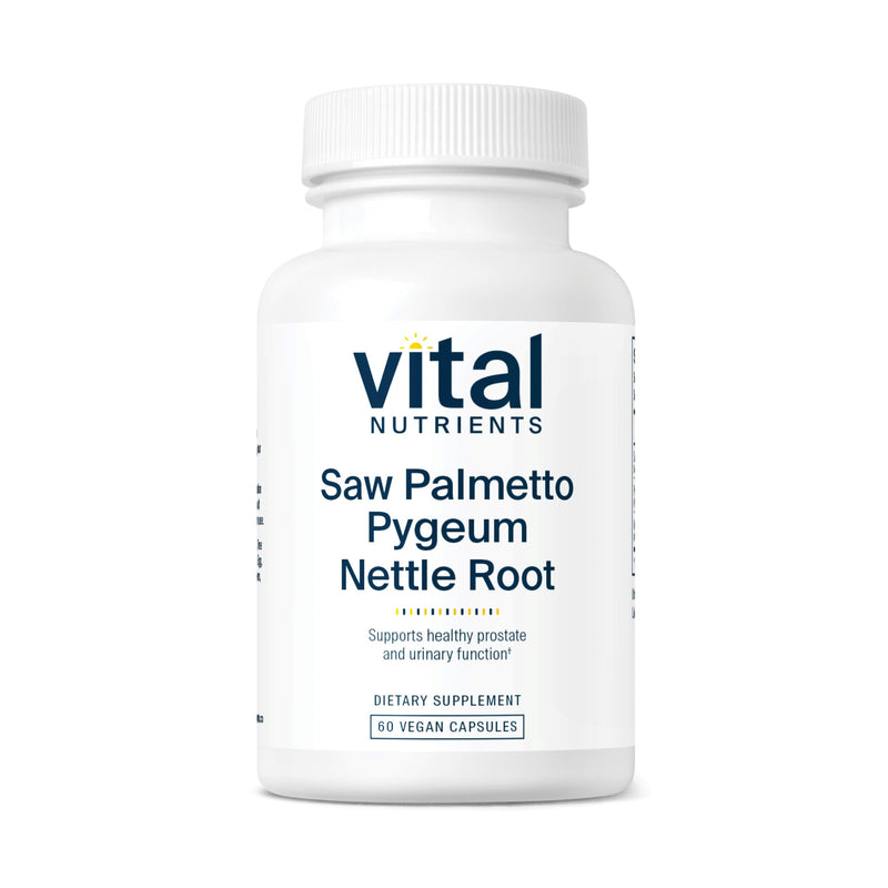 [Australia] - Vital Nutrients Saw Palmetto with Pygeum & Nettle Root | Vegan Saw Palmetto for Men Supports Healthy Prostate Function* | Vegan Saw Palmetto Extract Supplement | Gluten, Dairy, Soy Free | 60 Capsules 60 Count (Pack of 1) 