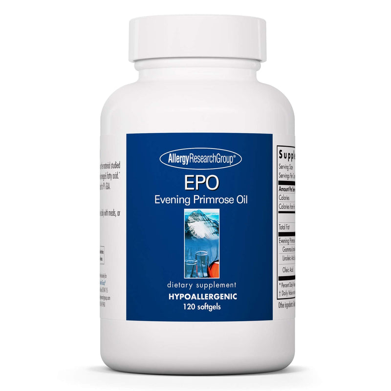 [Australia] - Allergy Research Group EPO - Evening Primrose Oil for Men & Women, for Dry Eyes, Omega-6, GLA Gamma-Linolenic Acid, 500mg Supplement - 120 Count 