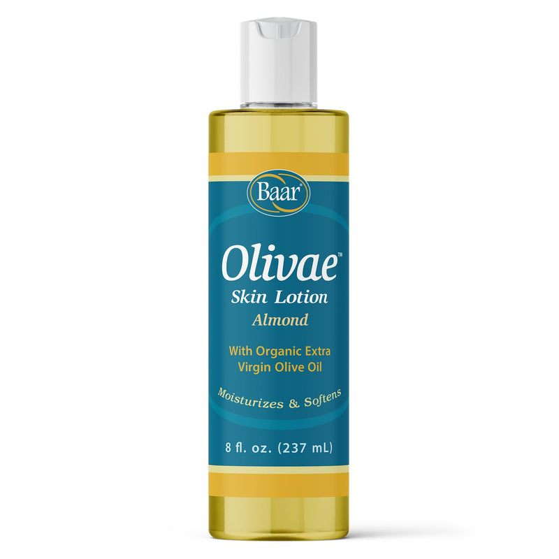 Olivae Skin Lotion & Massage Oil, Almond Scent, Organic Olive Oil, 8 Oz | Organic olive oil, lightweight moisturizer, massage formula, skin care routine 8 Ounce (Pack of 1)