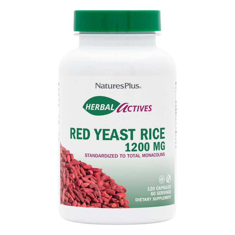 [Australia] - NaturesPlus Herbal Actives Red Yeast Rice - 600 mg, 120 Vegan Capsules - Vegetarian, Gluten-Free - 120 Servings 120 Count (Pack of 1) 