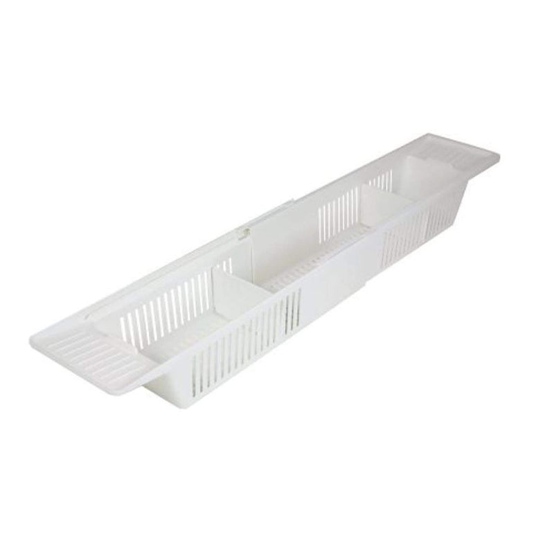 [Australia] - KidCo Bath Toy Organizer Storage Basket, 3 Compartment Horizontal Large Openings Bath Toy Organizer for Tub, Large Capacity Bath Toy Organizer with Large Openings, White 