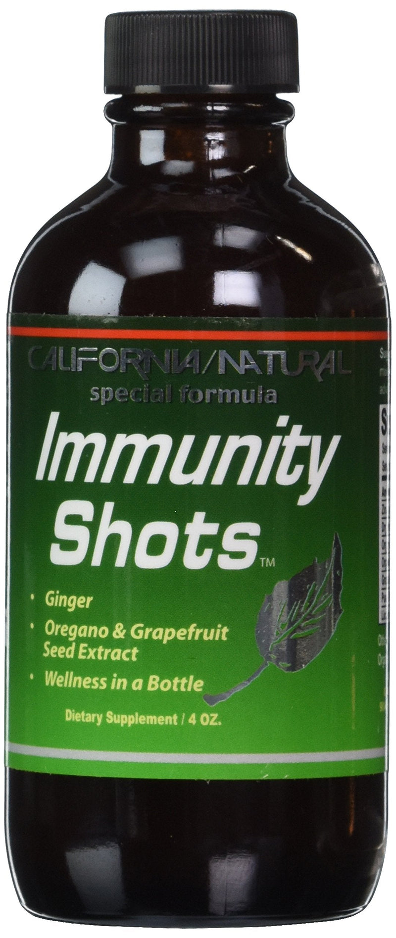 [Australia] - California Natural Immunity Shots 4oz Bottle Opti-Zinc, Organic Ginger Root, Oregano Oil - Potent & Pure Immune System Booster - Immune System Support (Pack of 1) 