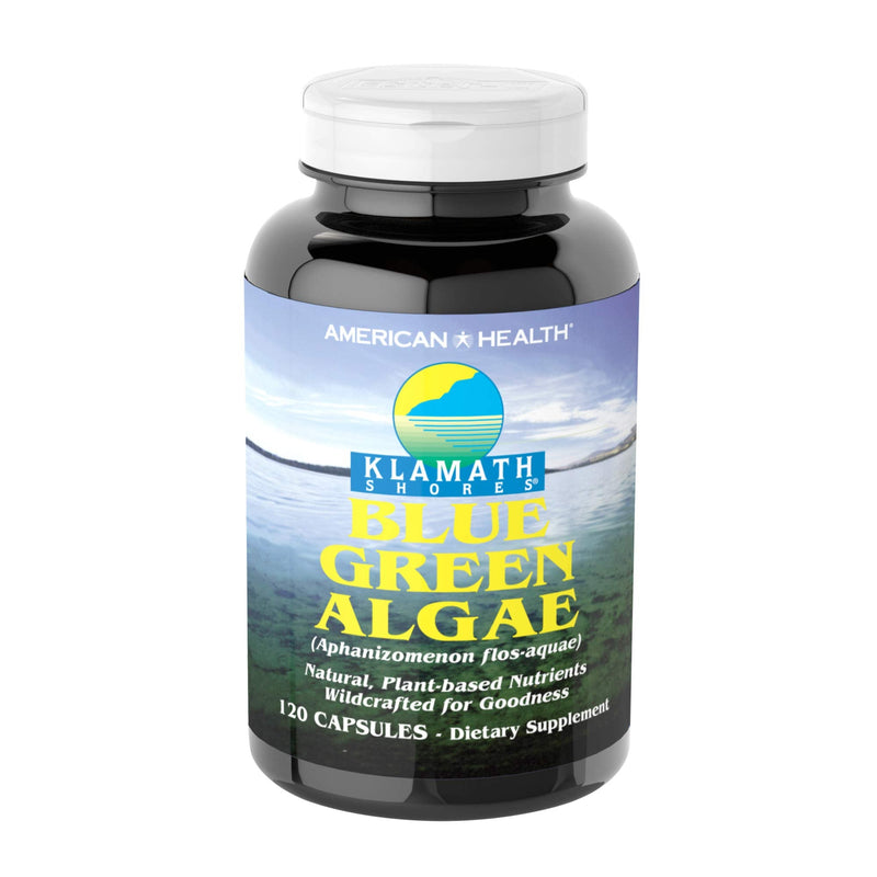 [Australia] - American Health Klamath Shores Blue Green Algae - 120 Capsules - Fresh Water Phytonutrient-Rich Algae Superfood Supplement - 120 Total Servings 