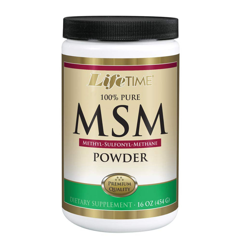 [Australia] - LIFETIME 100% Pure MSM (Methylsulfonylmethane) Powder | Supports Healthy Joints & Skin | 2500 mg Per Serving | 16 oz, 180 Servings 