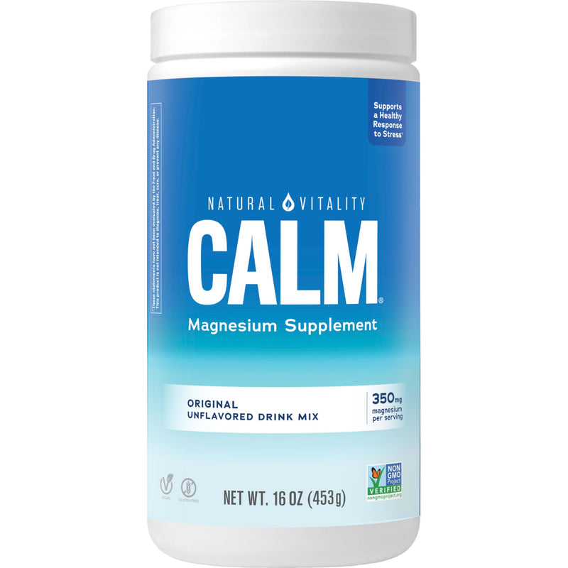 [Australia] - Natural Vitality Calm, Magnesium Citrate Supplement, Anti-Stress Drink Mix Powder, Gluten Free, Vegan, & Non-GMO, Original Unflavored, 16 oz 