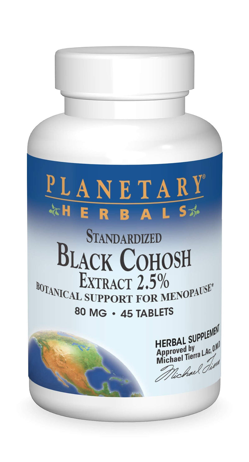 [Australia] - Planetary Herbals Standardized Black Cohosh Extract 2.5 Tablets, 45 Count 
