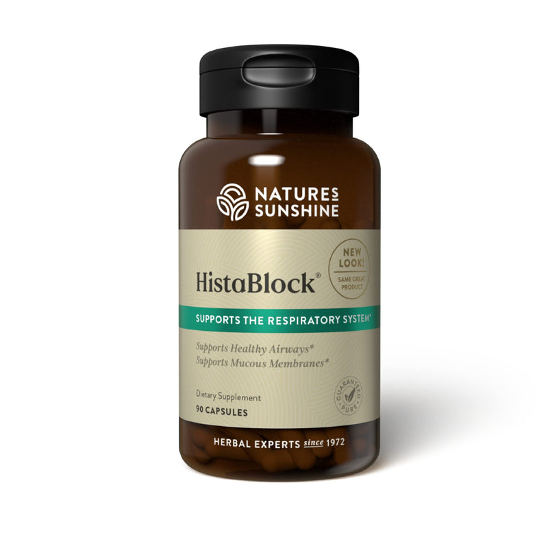 [Australia] - Nature's Sunshine HistaBlock | Respiratory Support Supplement | Supports Airways & Blocks Irritants | Antioxidant Strength | Seasonal Allergy Help | Natural Respiratory Function Aid 90 Capsules 