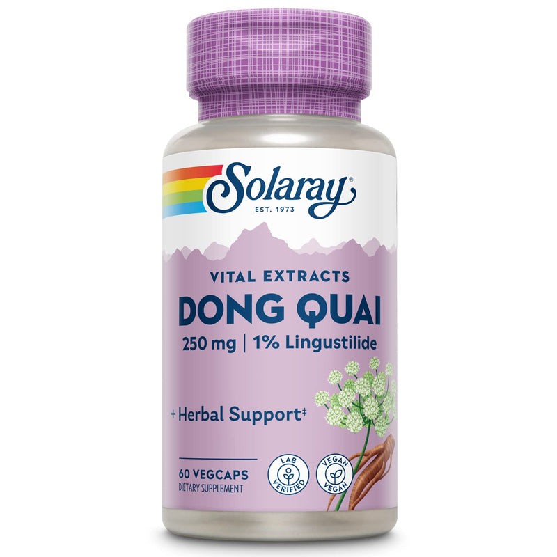 [Australia] - SOLARAY Guaranteed Potency Dong Quai Root Extract, Veg Cap (Btl-Plastic) | 60ct 60 Count (Pack of 1) 