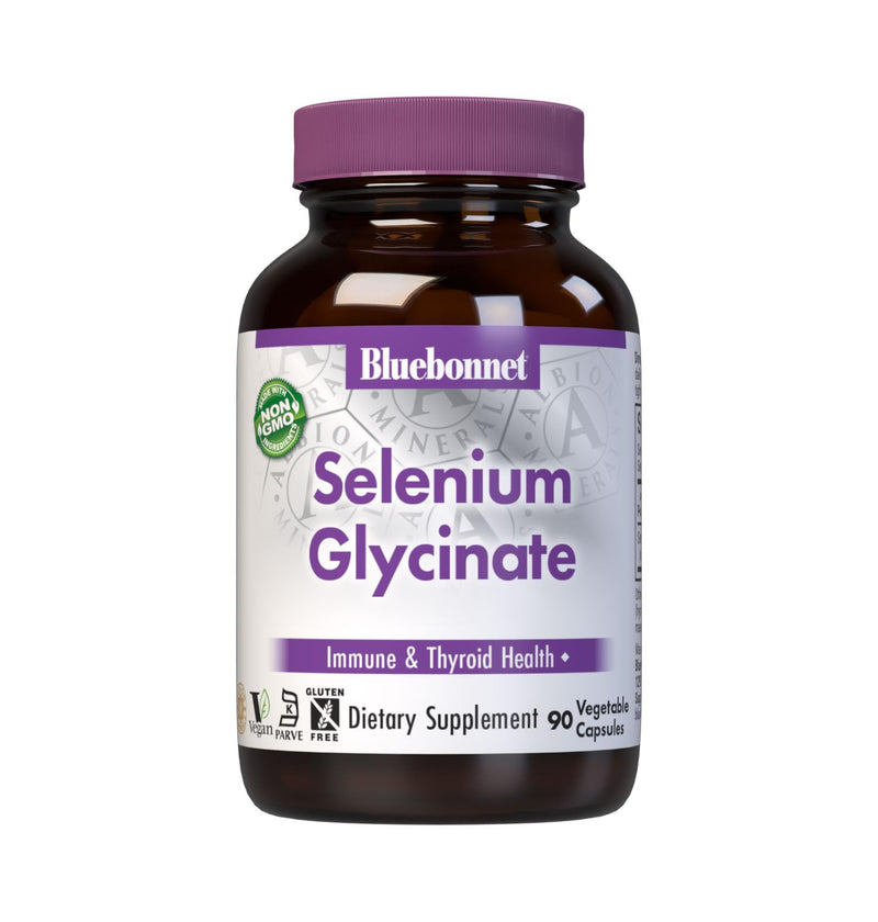 [Australia] - Bluebonnet Nutrition Albion Selenium Glycinate, Immune Health*, Thyroid Health*, Soy-Free, Gluten-Free, Non-GMO, Kosher Certified, Dairy-Free, Vegan, 90 Vegetable Capsules, 90 Servings 