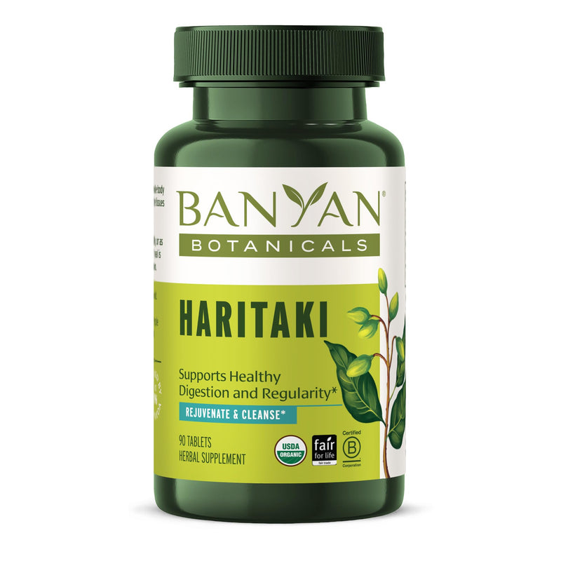 [Australia] - Banyan Botanicals Haritaki tablets – Certified Organic Terminalia Chebula – Supports Detoxification & Rejuvenation* – 90 Tablets – Non-GMO Sustainably Sourced Certified Fair for Life Fair Trade 