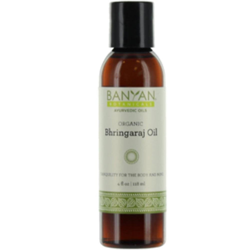 [Australia] - Banyan Botanicals Bhringaraj Oil – Organic Herbal Oil ­­to Support Healthy, Natural Hair – With Eclipta Alba (Bhringaraj) for Hair Growth and a Healthy Scalp – 4 oz – Non GMO Sustainably Sourced Vegan 4 Fl Oz (Pack of 1) 