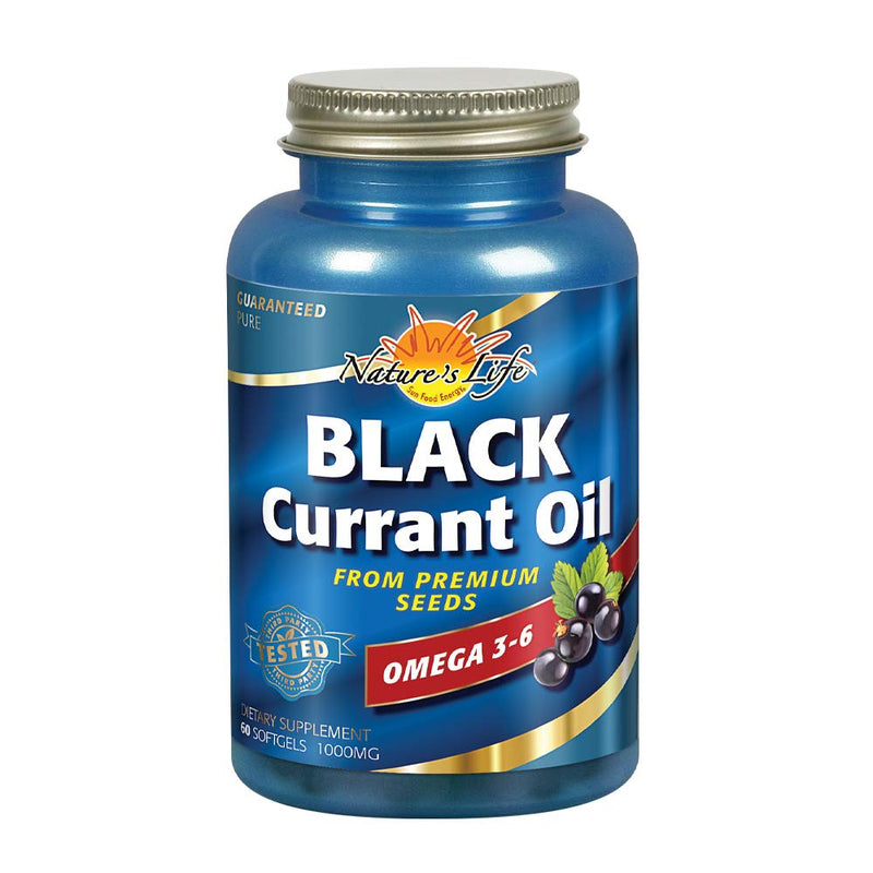 [Australia] - Nature's Life Black Currant Seed Oil 1000 mg | with Omega-3 ALA, Omega-6 GLA and Stearidonic Acid | 60ct 