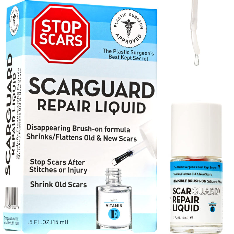 [Australia] - Invisible Brush-On Silicone Sheet with Vitamin E - Scar Removal for Keloids, Burn Scars, Surgery Scars, Stitches, Cuts - No Ugly Scar Sheets, Cream or Messy Scar Gel Needed 