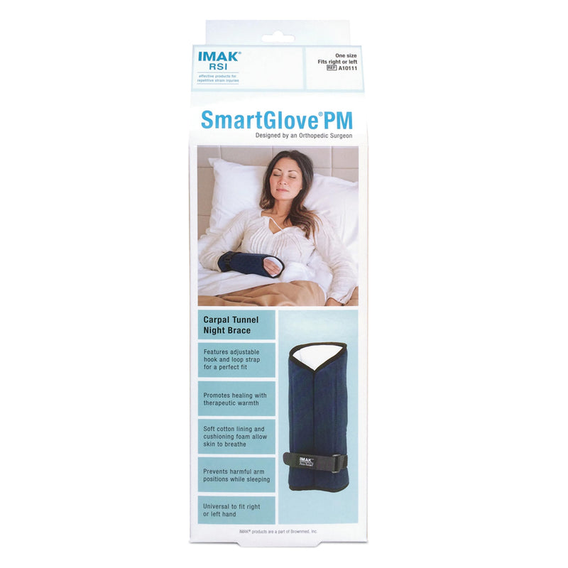 [Australia] - Brownmed IMAK RSI SmartGlove PM - Wrist Brace for Carpal Tunnel & Tendonitis - Nighttime Splint Glove for Men & Women 