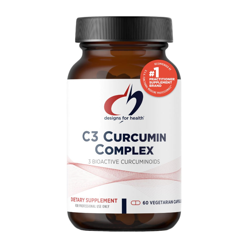 [Australia] - Designs for Health C3 Curcumin Complex - Highly Bioavailable Curcuminoid Turmeric Supplement, 400mg with 3 Bioactive Curcuminoids - Non-GMO, Gluten-Free + Vegetarian (60 Capsules) Standard Packaging 