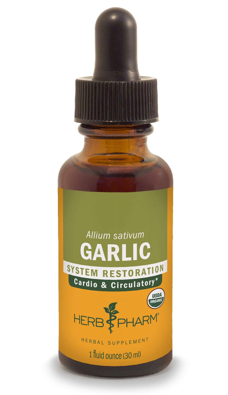 [Australia] - Herb Pharm Certified Organic Garlic Liquid Extract for Cardiovascular and Circulatory Support - 1 Ounce 