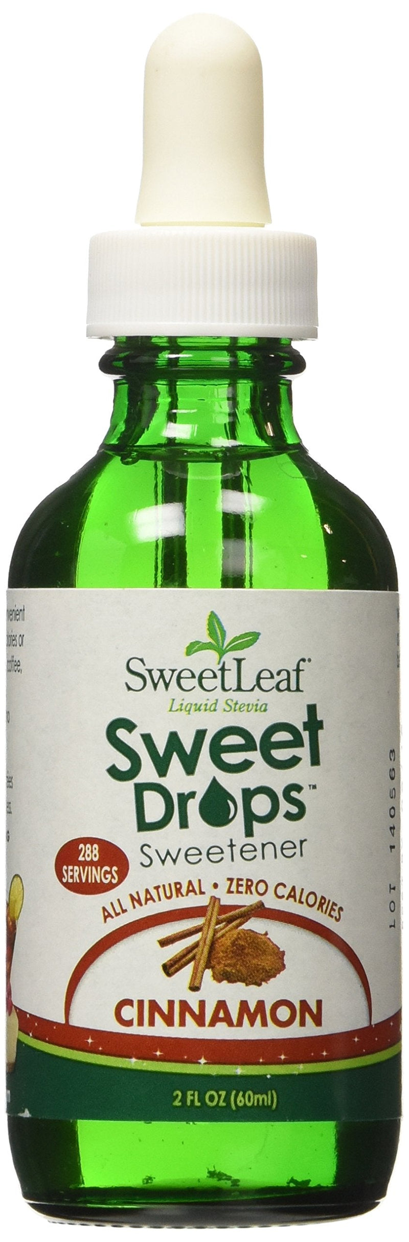 [Australia] - SweetLeaf Sweet Drops Cinnamon Liquid Stevia Sweetener - Cinnamon Stevia Liquid, Zero Calories, Zero Sugar, Non-GMO, Gluten-Free, Keto Friendly, Stevia Cinnamon Extract LIquid - 2 Fl Oz 
