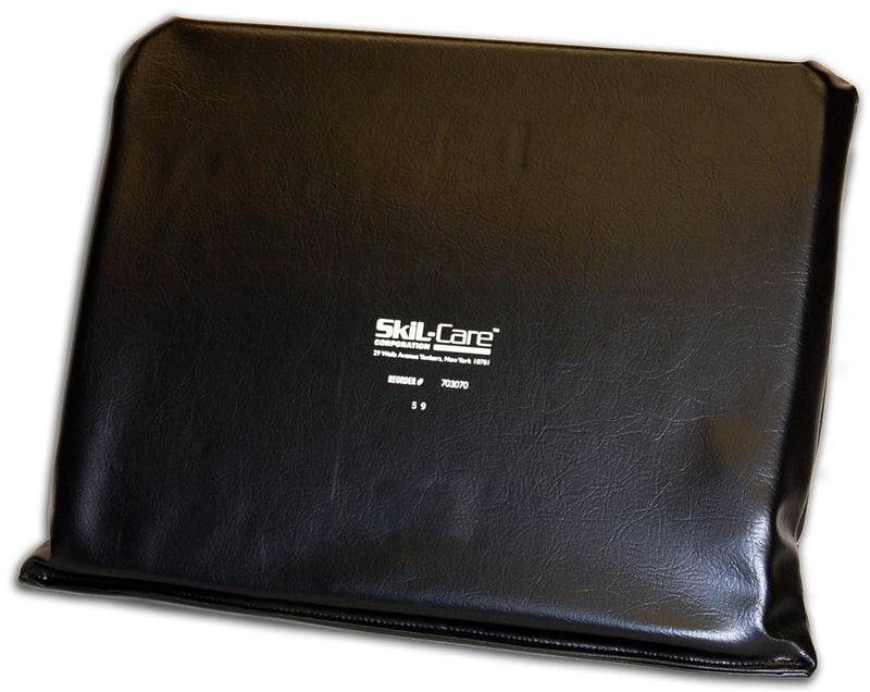 [Australia] - Skil-Care Wheelchair Leg Pad Fits 16"-18" Wheelchairs, Cushioned Foam Support, Prevents Leg Slipping & Enhances Comfort, Easy-to-Clean Vinyl, Standard Size, Black, 703070 16"-18" 