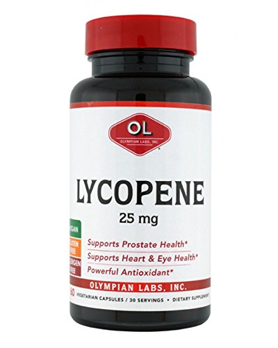 [Australia] - Olympian Labs Lycopene 25mg, Powerful Antioxidant Supports Eye, Prostate & Heart Health, Gluten Free, Non-GMO, 60 Vegan Capsules 