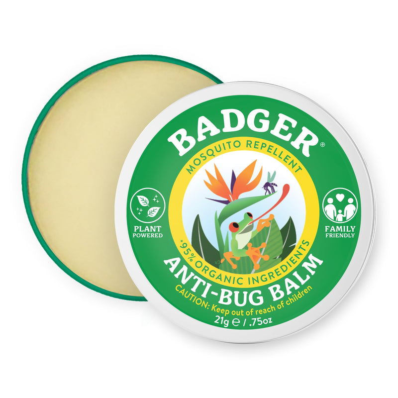 [Australia] - Badger Bug Repellent Tin, Organic Deet-Free Mosquito Repellent with Citronella, Family Friendly Pleasant Smelling Insect Repellent, Easy to Use Travel Size, .75 oz Tin 0.75 Ounce (Pack of 1) 