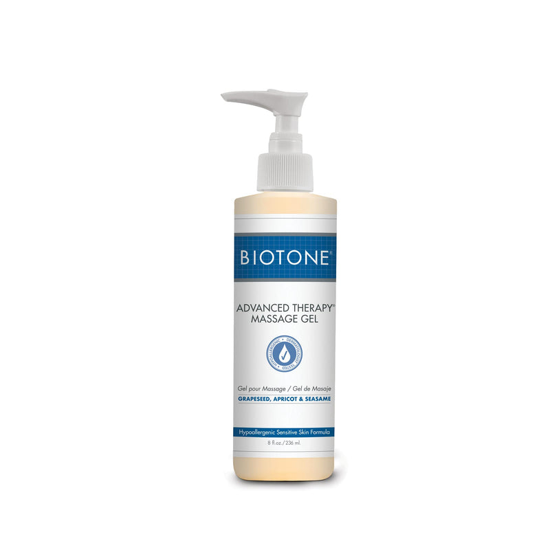 [Australia] - BIOTONE Advanced Therapy Massage Gel, Smooth, Silky Glide Without the Oil Feel, Ideal Workability, Nut-Oil Free, Hypoallergenic 8 Fl Oz (Pack of 1) 