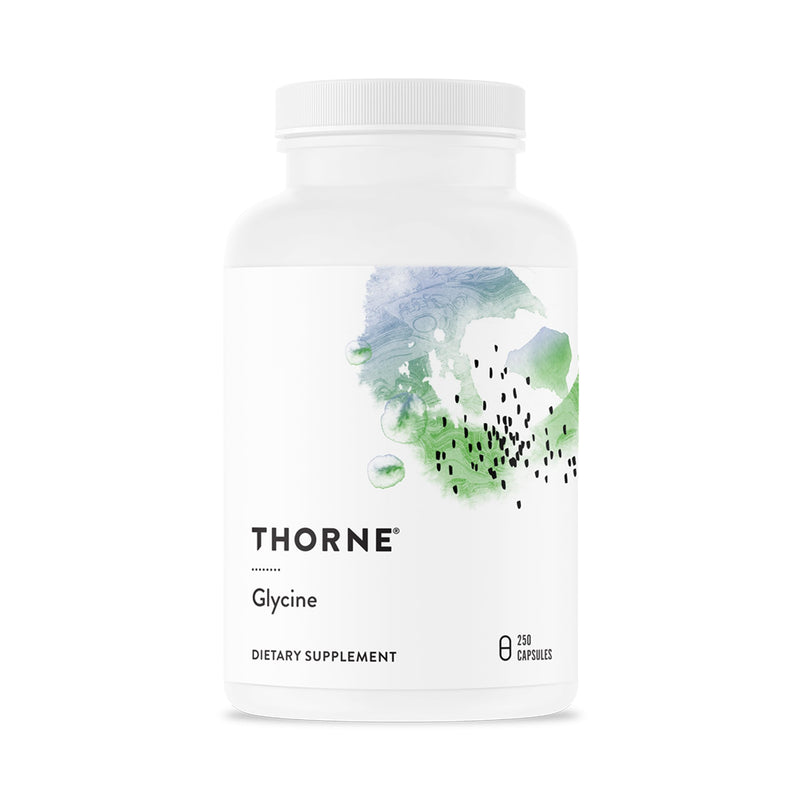 THORNE - Glycine - Supports Relaxation, Stress Management, Detoxification & Healthy Muscle Function* - Amino Acid Supplement - Third-Party Certified - Gluten, Dairy & Soy-Free - 250 Capsules