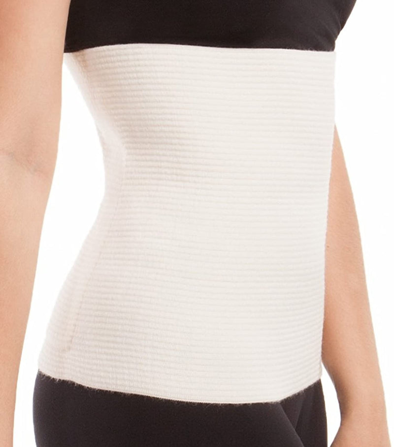Unisex Wool Warming Support Abdominal Binder, Natural Therapeutic Warmth w/ 80% Wool, Large