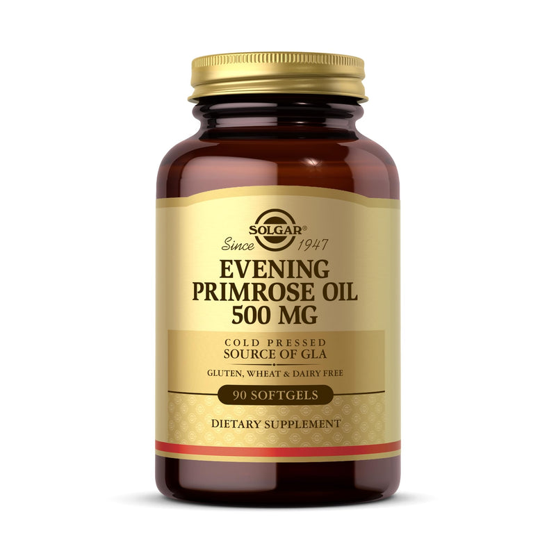 [Australia] - SOLGAR Evening Primrose Oil 500 mg - 90 Softgels - Cold Pressed Source of GLA - Gluten Free, Dairy Free - 90 Servings 