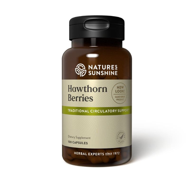 [Australia] - Nature's Sunshine Hawthorn Berries, 100 Capsules | Helps Enhance Heart Muscle Function and Provides Circulatory System Support 