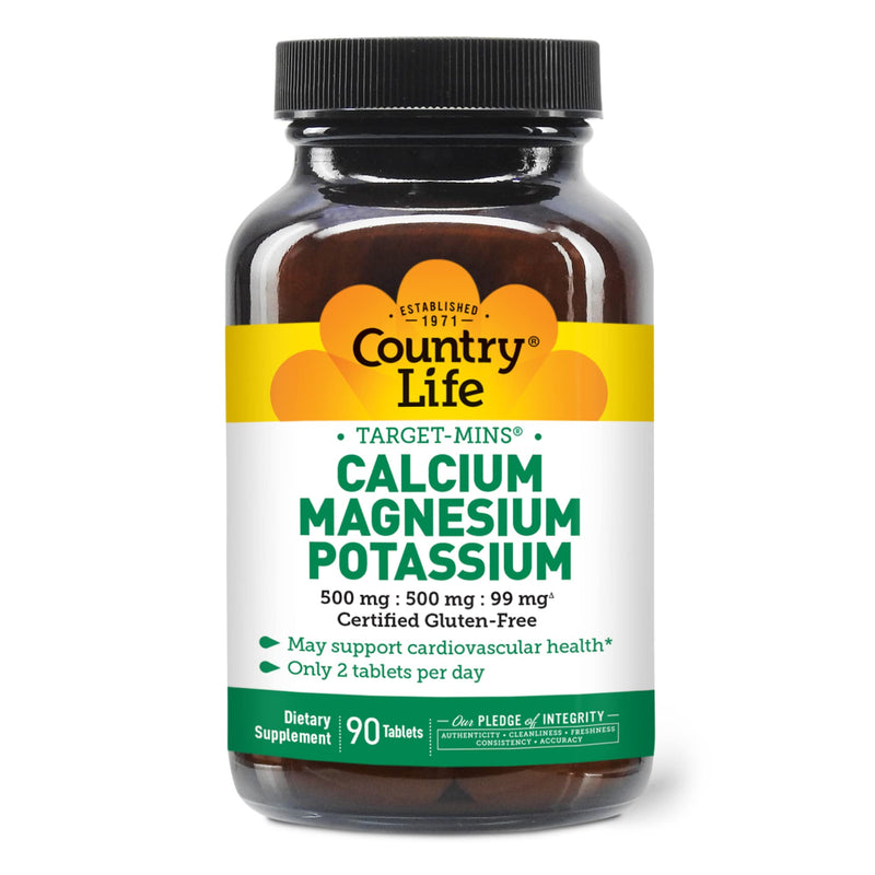[Australia] - Country Life Calcium-Magnesium-Potassium - 90 Tablets 90 Count (Pack of 1) 
