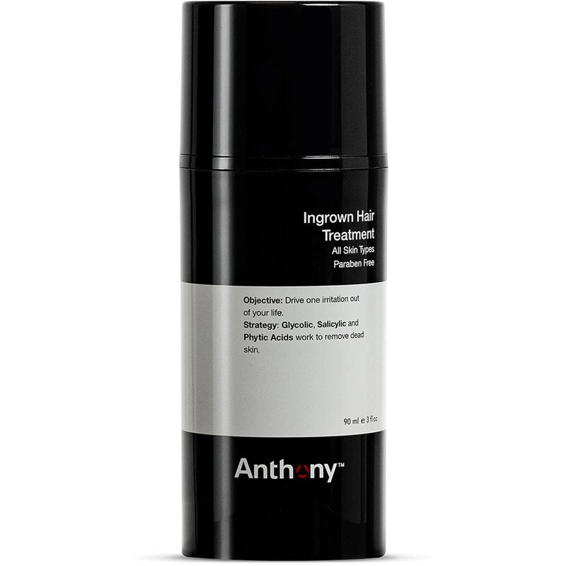 [Australia] - Anthony Ingrown Hair Treatment for Men Gel Solution to Calm Down Razor Burn – Scar and Redness Eliminator, Bump Removal – 3 Fl. Oz 3 Fl Oz (Pack of 1) 