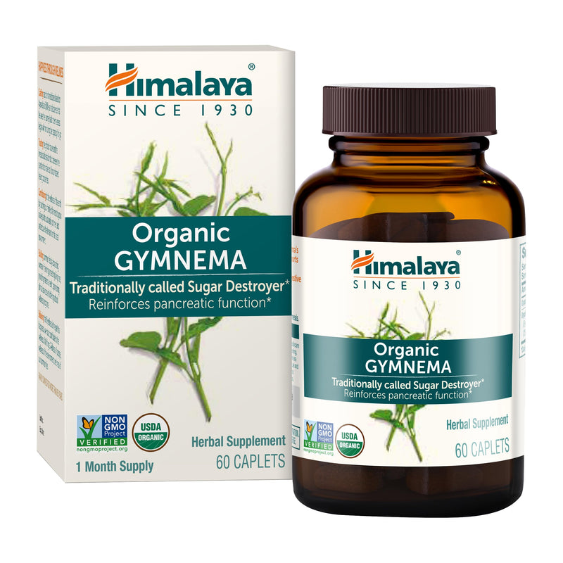 [Australia] - Himalaya Organic Gymnema Sylvestre ‚Äì Herbal Glucose Metabolism Support - USDA Organic, Non-GMO, Vegan, Gluten Free, Additive Free, 700 mg, 60 Caplets 60 Count (Pack of 1) 