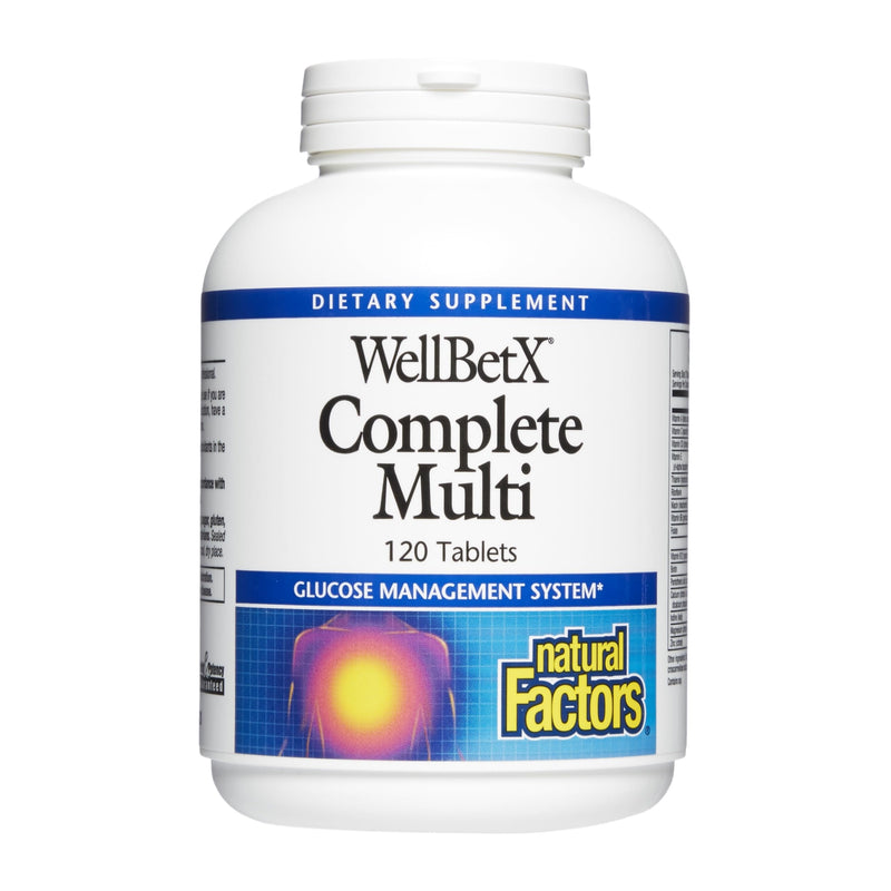 WellBetX Complete Multi by Natural Factors, Supports Healthy Carbohydrate Metabolism, 120 tablets, 120 Tablets