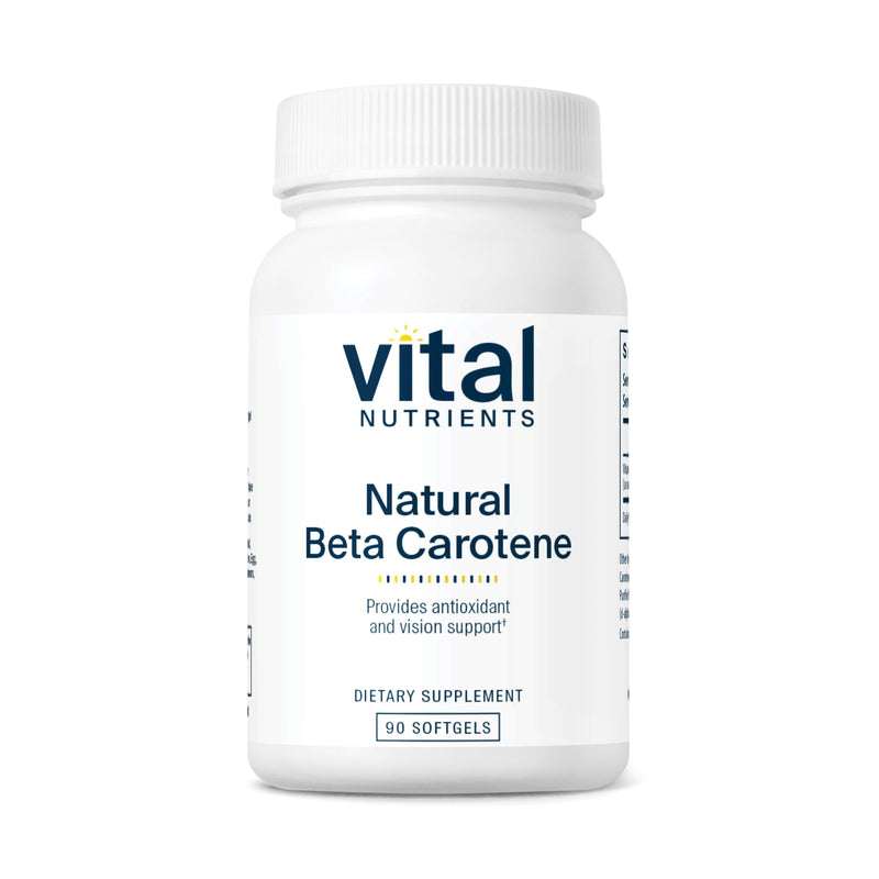 [Australia] - Vital Nutrients - Natural Beta Carotene - Precursor to Vitamin A - Antioxidant - Vision, Skin, and Reproductive Health Support - 90 Softgels per Bottle - 25,000 IU 