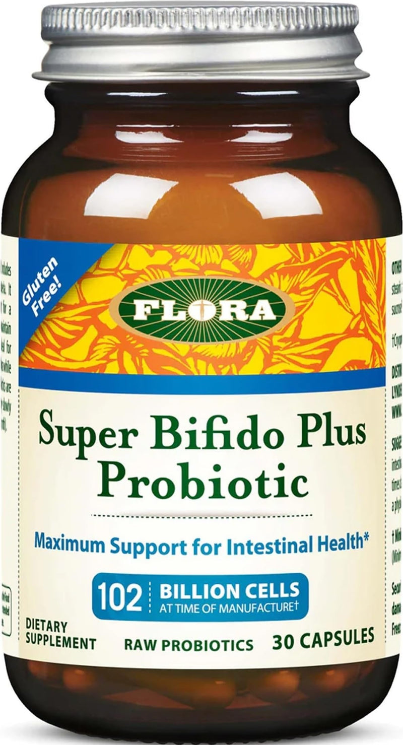 FloraHealth Super Bifido Plus Probiotic, 8 Strains, 102B CFU, 30 Veg Caps | Daily Probiotic, Supports Gut & Digestive Health, 102 Billion CFU, Bifidobacterium & Lactobacillus Strains, Keep Chilled