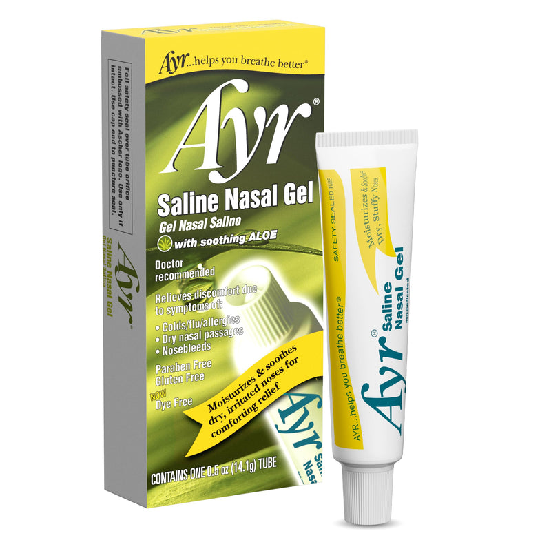 [Australia] - Ayr Saline Nasal Gel, With Soothing Aloe, 0.5 Ounce Tube (Pack of 1) 0.5 Ounce (Pack of 1) Back Tab 