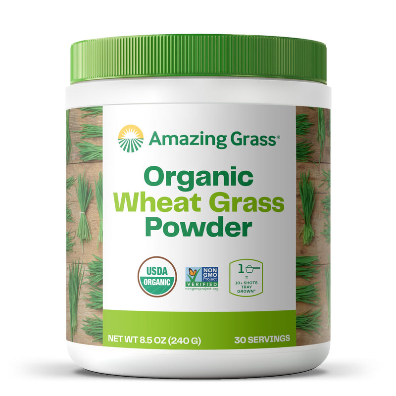[Australia] - Amazing Grass Wheat Grass Powder: 100% Whole-Leaf Wheat Grass Powder for Energy, Detox & Immunity Support, Chlorophyll Providing Greens, 30 Servings 8.5 Ounce (Pack of 1) 