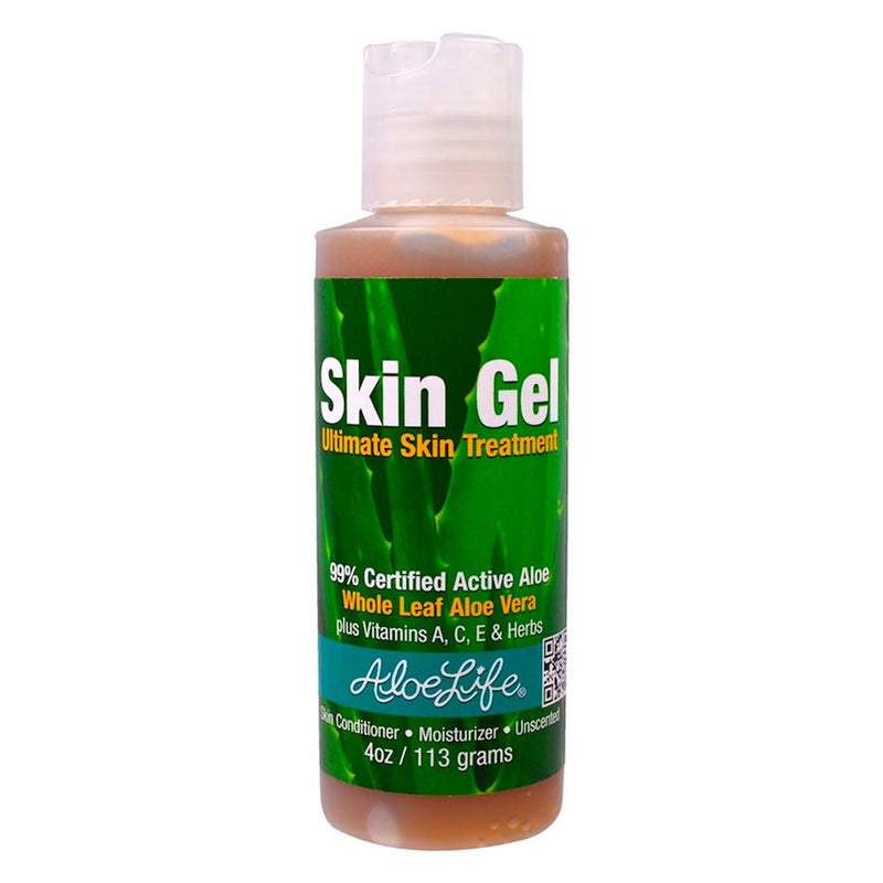 Aloe Life – Skin Gel & Herbs Ultimate Skin Treatment, 99% Certified Organic Whole Leaf Aloe Vera, Vitamins C, A, & E, Head-to-Toe Skin Care Support for the Whole Family, Fragrance-Free (4 oz) 4 Ounce (Pack of 1)