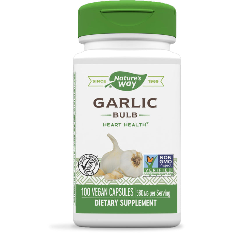 [Australia] - Nature's Way Garlic Bulb, Supports Heart Health*, 100 Vegan Capsules 1 100 Count (Pack of 1) 