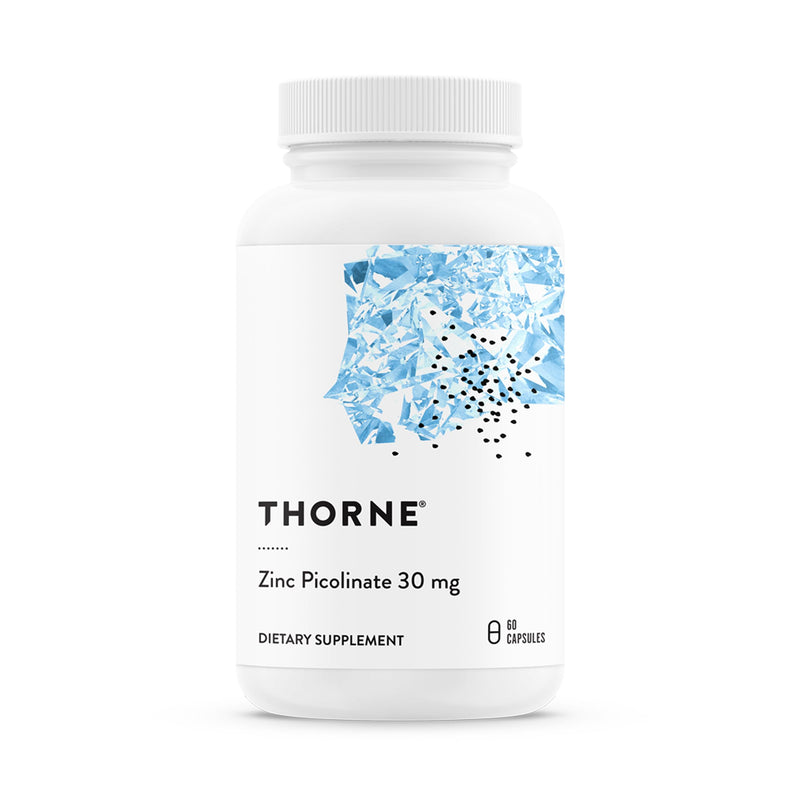THORNE - Zinc Picolinate 30 mg - Well-Absorbed Zinc Supplement for Growth and Immune Function - Promotes Healthy Skin & Eyes* - Third-Party Certified - Gluten, Dairy & Soy-Free - 60 Capsules 60 Count (Pack of 1)
