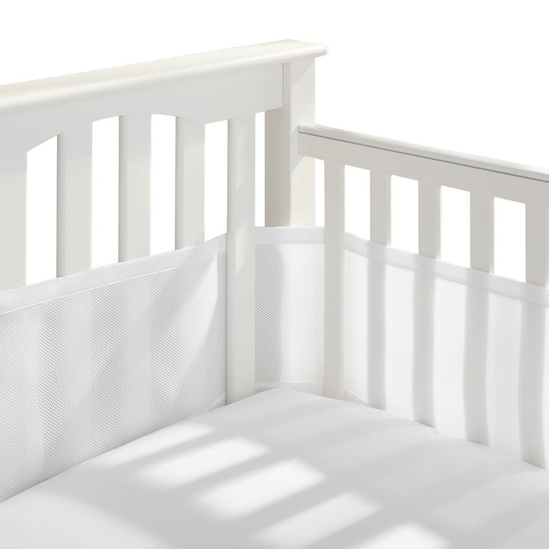[Australia] - BreathableBaby Breathable Mesh Liner for Full-Size Cribs, Classic 3mm Mesh, White (Size 4FS Covers 3 or 4 Sides) 