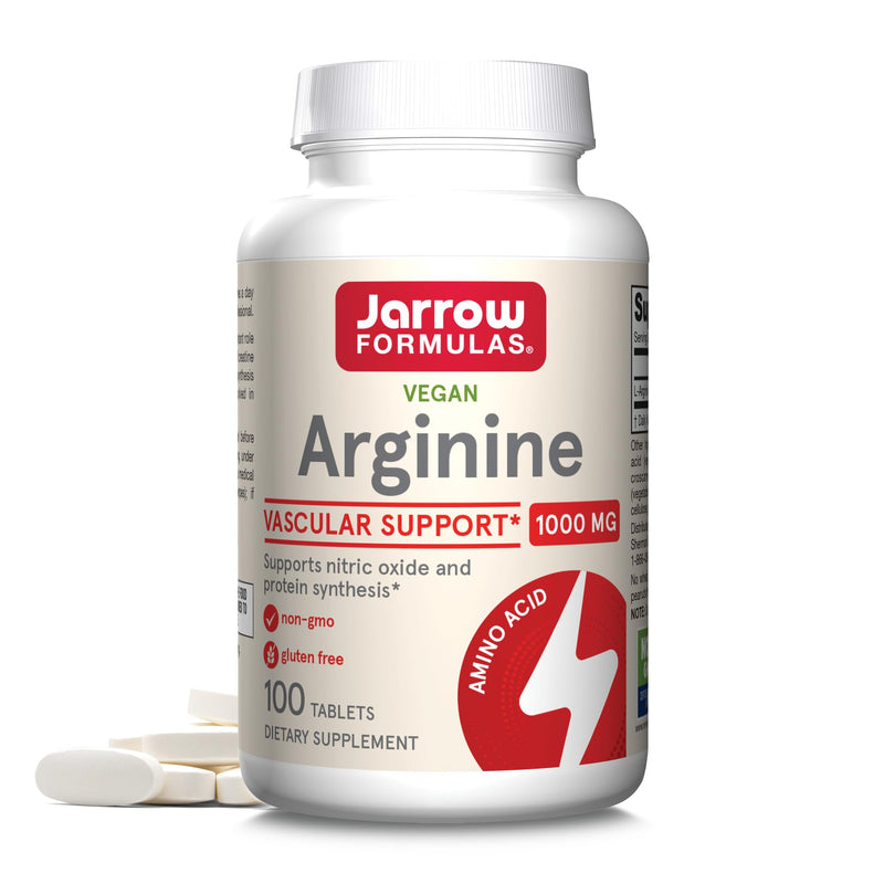 [Australia] - Jarrow Formulas¬Æ Arginine 1000 mg, Dietary Supplement, Supports Nitric Oxide Production, Supports Protein Synthesis, 100 Tablets, Up to 100 Day Supply 100 Count (Pack of 1) 