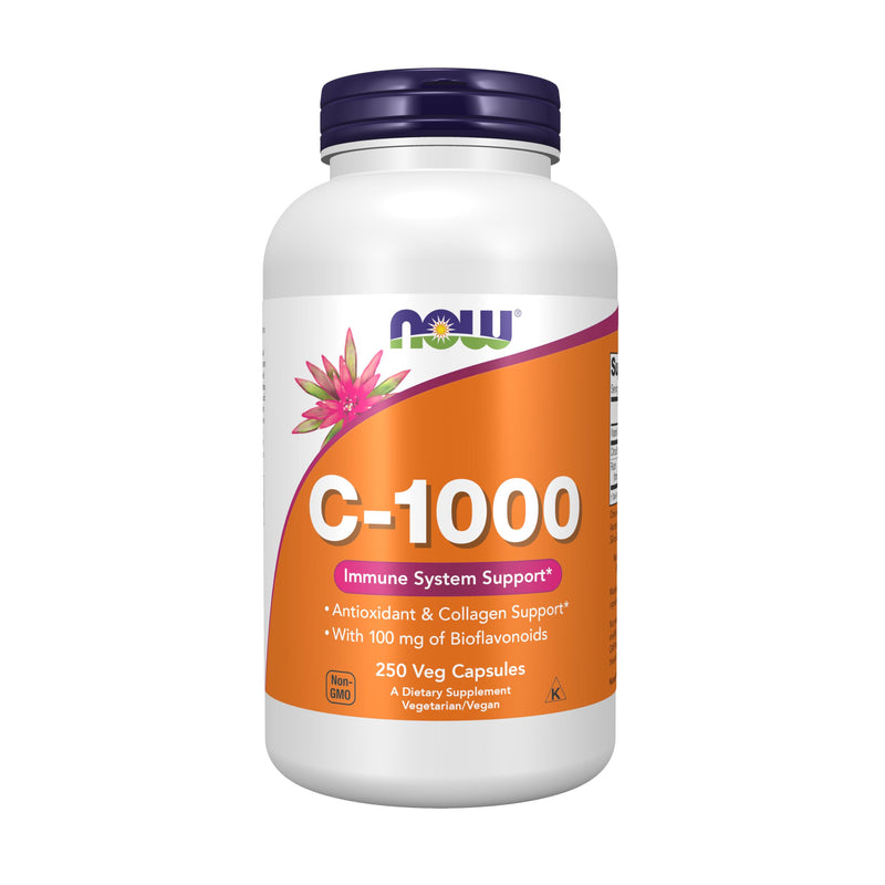 NOW Foods Supplements, Vitamin C-1,000 with 100 mg of Bioflavonoids, Antioxidant Protection*, 250 Veg Capsules 250 Caps by Now