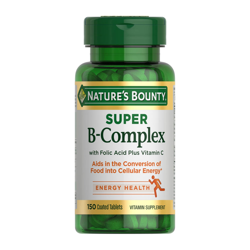 Nature's Bounty Super B Complex Vitamins with Vitamin C & Folic Acid 150 Count (Pack of 1)