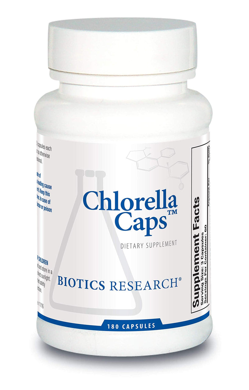 [Australia] - Biotics Research Chlorella Capsules Chlorella Supplements for Digestion, Detox, and Immune Support 180 Capsules 