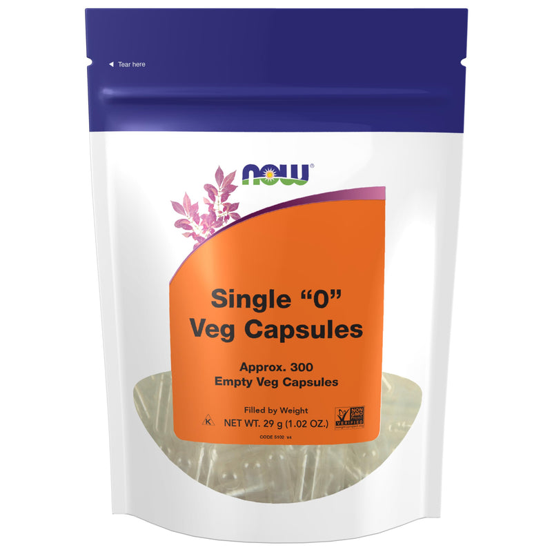 NOW Foods Supplements, Empty Vegetarian Capsules, Single "0", Filled by Weight, Non-GMO Project Verified, 300 Veg Capsules 300 Count (Pack of 1)